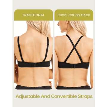 Wingslove Women's Deep V Push Up Bra - Stylish Comfort