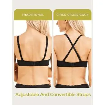 Wingslove Women's Deep V Push Up Bra - Stylish Comfort