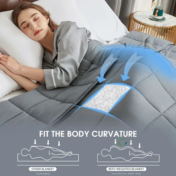 12lbs Cooling Weighted Blanket - Sleep Better Tonight