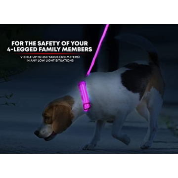 ILLUMISEEN LED Dog Collar High Visibility Rechargeable