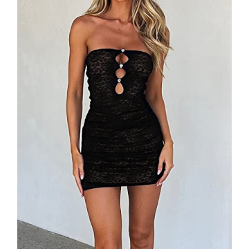 NUFIWI Sexy Bodycon Tube Maxi Dress for Women