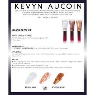 Kevyn Aucoin Glass Glow Lip Crystal Clear Multi-Purpose Gloss