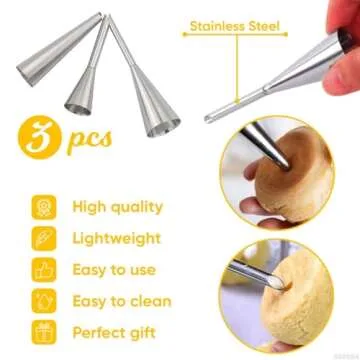 3Pcs Large Piping Tips Set for Perfect Pastry Creations