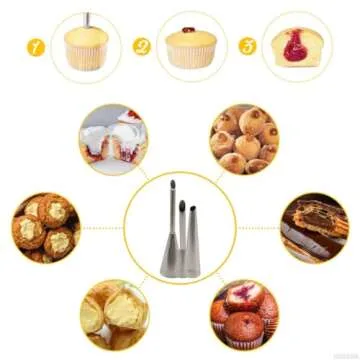 3Pcs Large Piping Tips Set for Perfect Pastry Creations