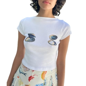 Chloefairy Y2K Baby Tees: Soft, Stylish Summer Crop Top for Teen Girls