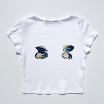 Chloefairy Y2K Baby Tees Summer Crop Top for Teen Girls