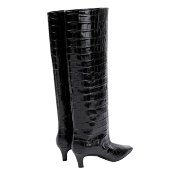 Chic Beauty Cry Black Knee High Boots for Women