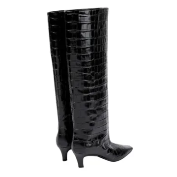 Chic Beauty Cry Black Knee High Boots for Women