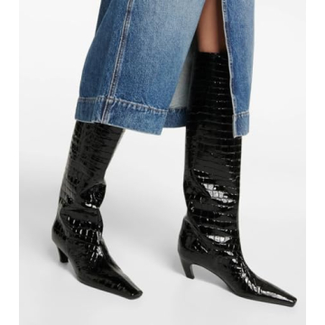 Chic Beauty Cry Black Knee High Boots for Women