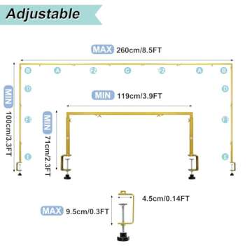 JUMKAIF Adjustable Table Arch Stand for Weddings and Parties