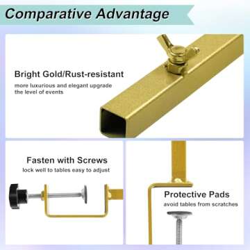 Adjustable JUMKAIF Table Arch Stand for Festive Events
