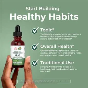 MaryRuth Organics Stinging Nettle Leaf Extract | Detox Supplement Herbal Drops | USDA Organic | Vegan | Non-GMO | Gluten Free | 1 Fluid Oz