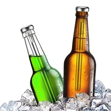 Kollea Stainless Steel Beer Chiller Stick Beverage Cooler Cooling Sticks, Man Birthday Gift, Beer Gift for Men, Pack of 2