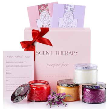 Aromatherapy Candle Gift Set for Women - Scented Candles for Home - Unique Christmas Gift Set for Wo...