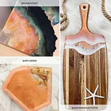 MEYSPRING Peach Gold Mica Powder for Epoxy Resin - 50 Grams - Great for Resin Art, Resin Jewelry and UV Resin - Cosmetic Grade Mica Powder