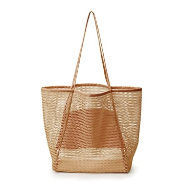 Venhoo Lightweight Mesh Beach Bag - Stylish & Versatile Tote