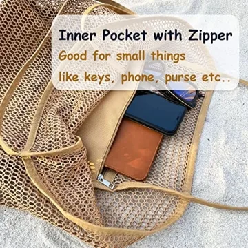 Venhoo Lightweight Mesh Beach Bag - Stylish & Versatile Tote