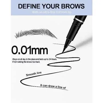 Easilydays Ultra-Fine Liquid Eyeliner & Eyebrow Pencil, 2 In 1high-Pigmented Multifunctional Wild Water Eyebrow Pencil, Felt-Tip Quick Drying Waterproof Eye Liner Pen Women Perfect Eye Makeup (04)