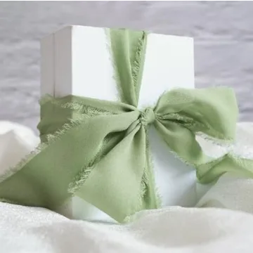 Chiffon Silk Ribbon for Gift Wrapping & Decor - 4 Rolls 5 Yards