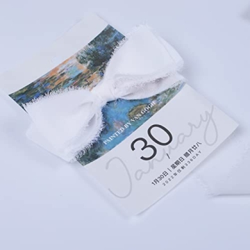 Chiffon Silk Ribbon for Gift Wrapping & Decor - 4 Rolls 5 Yards