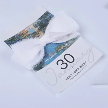 Chiffon Silk Ribbon for Gift Wrapping & Decor - 4 Rolls 5 Yards