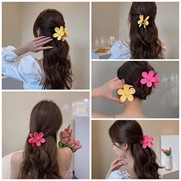 Buy Colorful Flower Hair Clips - 8PCS for Stylish Updos