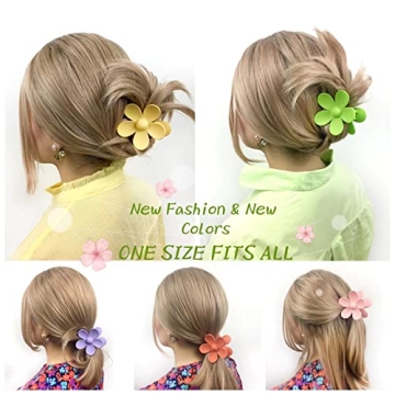 Buy Colorful Flower Hair Clips - 8PCS for Stylish Updos