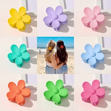 Buy Colorful Flower Hair Clips - 8PCS for Stylish Updos