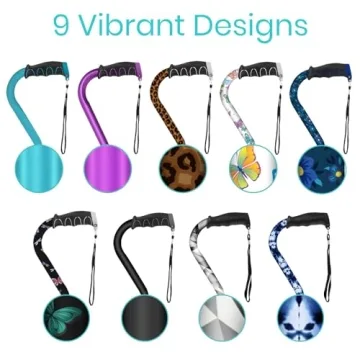 Vive Adjustable Walking Cane for Men and Women with Offset Grip