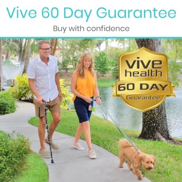 Vive Adjustable Walking Cane for Men and Women with Offset Grip