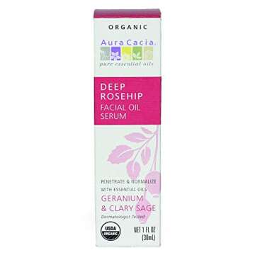 Aura Cacia Organic Deep Rosehip Serum - Hydrating & Restoring Oil