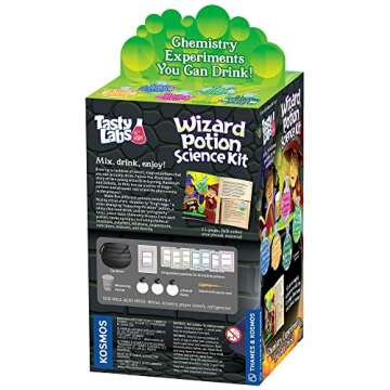 Tasty Labs Wizard Potion Science Kit - Make 5 Magical Potions, Chemistry Experiments Safe to Drink, ...