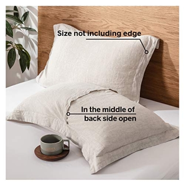 Elegant French Linen Pillow Shams Set - Soft & Breathable