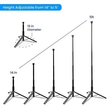 Lume Cube - Adjustable 5ft Light Stand Tripod - Durable Aluminum & Lightweight for Content Creators