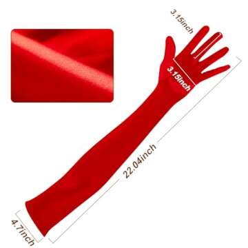 Lansian Long Satin Opera Gloves for Vintage Elegance