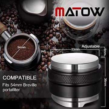 MATOW 53mm Coffee Distributor & Tamper for Perfect Espresso