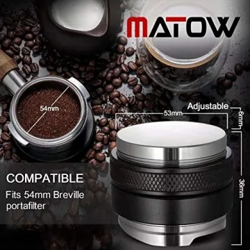 MATOW 53mm Coffee Distributor & Tamper for Perfect Espresso
