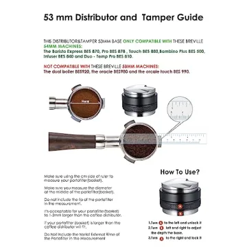 MATOW 53mm Coffee Distributor & Tamper for Perfect Espresso