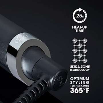 ghd Soft Curl Hair Curling Iron Essentials Duo ― 1.25" Hot Tool Hair Curler with Safer-for-Hair Styling Tool Temperature (Black) and Curly Ever After - Curl Hold Hair Spray (4.1 fl. oz.)