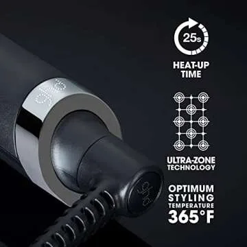 ghd Soft Curl Hair Curling Iron Essentials Duo ― 1.25" Hot Tool Hair Curler with Safer-for-Hair Styling Tool Temperature (Black) and Curly Ever After - Curl Hold Hair Spray (4.1 fl. oz.)