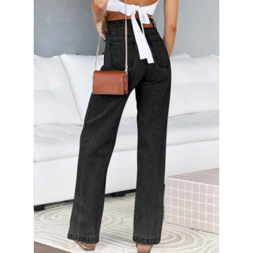 Sidefeel High Waisted Stretchy Straight Leg Jeans for Women - Chic and Versatile