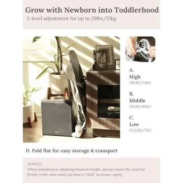 CuddoBaby Baby Bouncer 4-in-1 with Wheels, Detachable Piano, Feeding Tray, Play Bar, Thick Base. 3-Level Incline Portable Seat for Infant to Toddler 0-6, 0-12, 12-24 Months, Upto 29Lbs - Pink