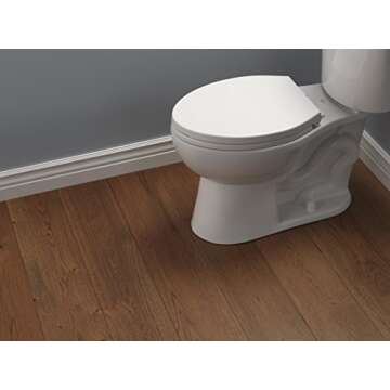 Delta Faucet Morgan Elongated Slow-Close White Toilet Seat with Non-Slip Seat Bumpers, White 811903-WH