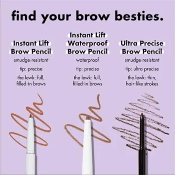 e.l.f. Instant Lift Brow Pencil, Dual-Sided, Precise, Fine Tip, Shapes, Defines, Fills Brows, Contours, Combs, Tames, Blonde, 0.006 Oz