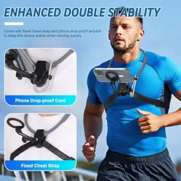 ITEFDTUTNE Magnetic Neck Mount: POV Holder & Vlog Accessory with Anti-Vibration Strap
