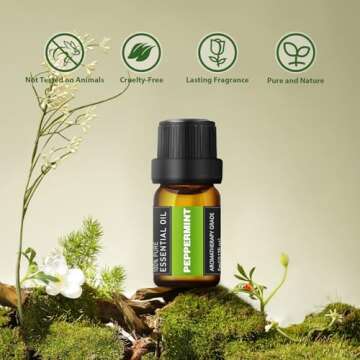 Essential Oils Set -100% Natural Essential Oils -Perfect for Diffusers, Aromatherapy,Humidifiers,Massage,Skin & Hair Care, DIY Candle and Soap Making,9x5 ML(0.17oz