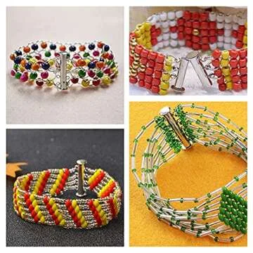 PH PandaHall 10 Sets Slide Clasp Lock, Multi Strand Slide Magnetic Tube Clasps Bracelet Necklace Connectors Layering Clasp for Layered Necklace Bracelet Making (3 Strands & 5 Strands)