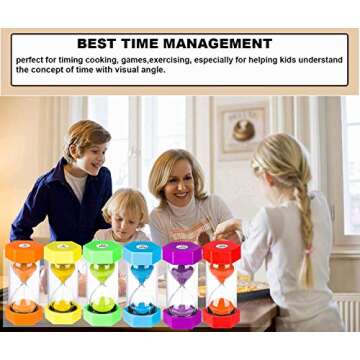 2 Minute Sand Timer Hourglass SuLiao: Colorful Sand Watch, Lager Pink Sand Clock, Reloj de Arena 2 Minuto, Plastic Hour Glass Sandglass Timer for Kids, Games, Classroom, Kitchen, Decoration