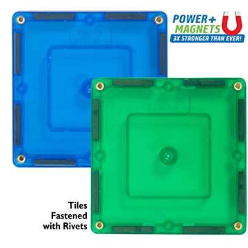 Shapemags 100 Piece 100 Pcs Set Magnet Building Tiles Magnetic Blocks - Neon and Pastel Pink Priness Fairy Set for Girls, Super Strong Blocks for Toddlers and Kids Construction