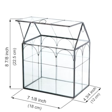 Giadun Large Glass Plant Terrarium with Lid for Home Decor